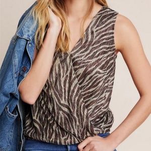 ANTHROPOLOGIE ERI & ALI Kasi Shimmer Top Med.